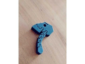 flexi-skull keychain accessories 3d printer blender ender 3 flexible 3d print model - Mito3D