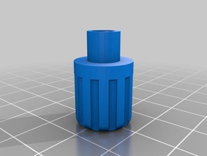 simple rotary knob replacement parts amplifier potentiometer part 3d print model - Mito3D