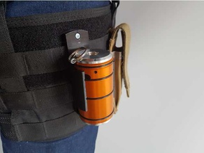 strataim nova grenade molle holder sport outdoors airsoft accesories accessories attachment clamp epsilon hobby nova48 xdr4g0nx 3d print model - Mito3D