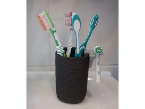 oral-b toothbrush holder mug bathroom 3d print model - Mito3D