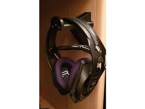 headphone hanger vertically mounted audio 3d print model - Mito3D
