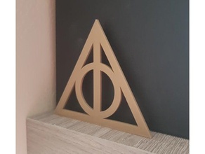 harry potter deathly hallows book end signs logos 3d print model - Mito3D