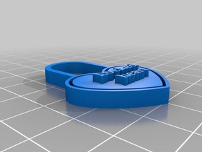 verrouillé cœur porte-clés 3d print model - Mito3D