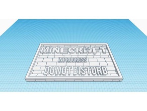 logo minecraft door hanger signs & logos 3d print model - Mito3D