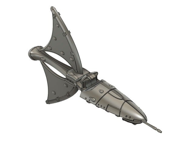 eldar cruiser 3 toys games battlefleet gothic bfg 3D print model - Mito3D