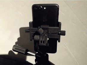 rotary clamp holder mobile phone gopro 3d print model - Mito3D