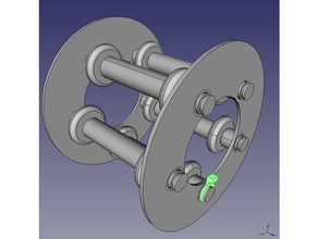 spool-weels 3d Drucker Zubehör creality ender 3 pro filament-Spule spool upgrade 3d print model - Mito3D