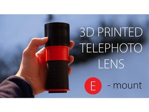 Stampato in 3d teleobiettivo sony e-mount la fotocamera obiettivo della 3d print model - Mito3D