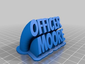 sro nameplate office customized 3d print model - Mito3D