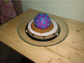 gâteau plateau tournant four micro-ondes cuisine à manger le bicarbonate outil de lazysusan lazy susan profil bas 3d print model - Mito3D