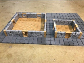 openforge dungeon stone offset exterior bases toy game accessories 25mm 28mm dnd tiles openforge2 terrain 3d print model - Mito3D