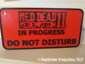 red dead redemption 2 panneau de porte jeux un jeu vidéo du les 3d print model - Mito3D