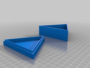 my triangular lidded box containers customized 3d print model - Mito3D