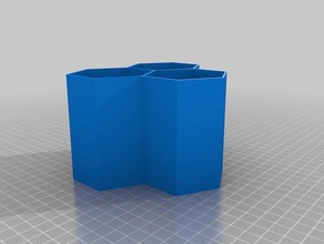 triplehex drawers containers 3d print model - Mito3D