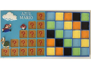 mario azul conseil d'administration de la planche jeu 3d l'impression 3d print model - Mito3D