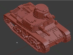 m1139 araç İtalyan tank 2 Dünya Savaşı 3d print model - Mito3D