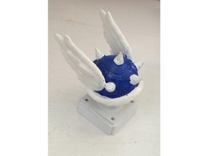 mario azul Brettspiel-1 Spieler-blue shell stehen 3d drucken 3d print model - Mito3D