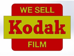 kodak sign analog photography signs logos 28mm film medium format 3d print model - Mito3D