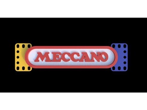 meccano logo made england v2 construction toys 28mm 3d print model - Mito3D