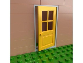 6x4 lego klasik stil kapı inşaat oyuncaklar bina tuğla uyumlu 3d print model - Mito3D