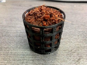 hydroponic germinating cloning pot eg rooter plugs square holes outdoor garden 3d print model - Mito3D