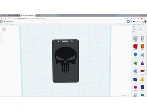 punisher id card holder keychains idcard 3d print model - Mito3D