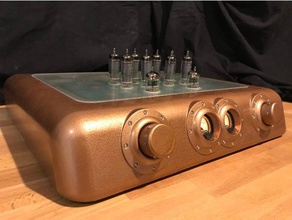steampunk amplificateur à tubes vide de l'électronique arduino l'audio audiophile cas le son l'amplificateur système 3d print model - Mito3D