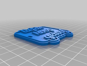 hoop liefde geloof Schlüsselanhänger angepasst 3d print model - Mito3D