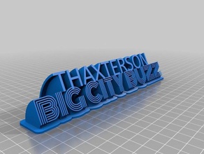 meine angepasste geschwungene Typenschild &ndash 2 Linien Schriftarten remix Zeichen logos 3d print model - Mito3D