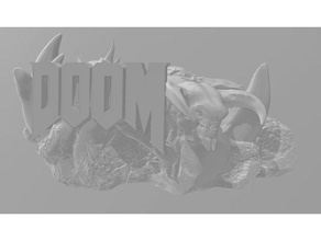 doom-Büste montiert Kreaturen Dämon doom-guy doom slayer 4 fanart 3d print model - Mito3D