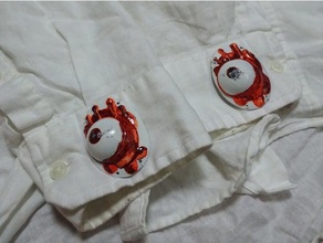 alexs eyeball cuffs clockwork orange props cufflink cufflinks sleeve 3d print model - Mito3D