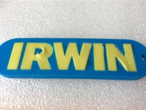 irwin tools-clé tag de porte-clés dewalt prise en main rapide trousseau clés makita milwaukee 3d print model - Mito3D