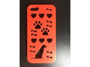 gli amanti dei cani iphone 5sse caso tra i ritagli gadget 3d print model - Mito3D