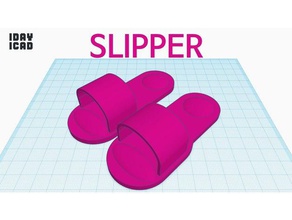 1Tag 1cad slipper Mode 1day1cad Schuhe 3d print model - Mito3D
