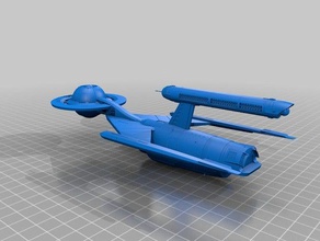 star trek spaceship fusion concept 2 vehicles daedalus discovery 3d print model - Mito3D