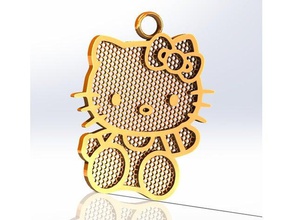colgante de hello kitty accesorios 3d print model - Mito3D