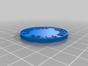della 2 coins badges customized 3d print model - Mito3D