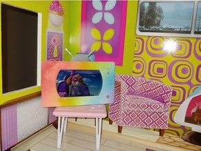 parametric retro style tv case phone model furniture openscad television 3d print model - Mito3D