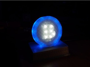 led bitcoin Zeichen logos 3d print model - Mito3D