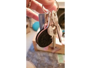 oreo keyring keychains key ring keys 3d print model - Mito3D