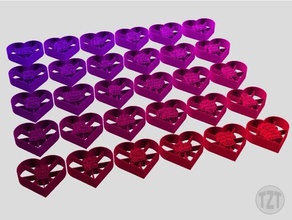 el día de san valentín cortadores galletas conjunto 30 cocina comedor los corazones amor 3d print model - Mito3D