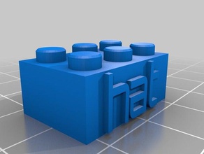 legohat 3x2 Bau - Spielzeug angepasst 3d print model - Mito3D