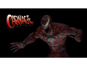 carnage scale model 3d printing marvel comics studios universe spiderman symbiote venom 3d print model - Mito3D