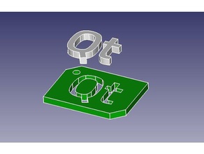 qt key chain 3d printing 3d print model - Mito3D