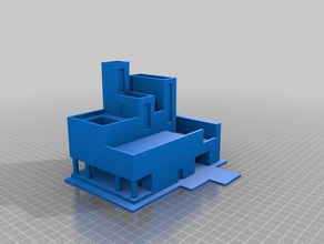 casa moderna gli edifici strutture 3d print model - Mito3D