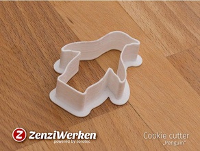penguin cookie cutter kitchen dining cookiecutter fusion 360 pinguin 3d print model - Mito3D