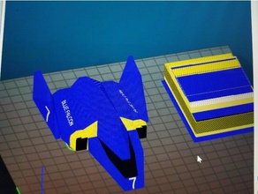 falcon bleu multicolore remix jouet jeu accessoires 3d print model - Mito3D