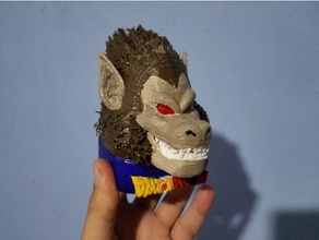 ozaru head- cabeza imprimible creatures dragon ball gt suer goku monkey mono zaru vegeta 3d print model - Mito3D