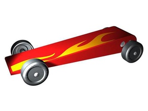 coin volant pinewood derby de voiture modèle jouet jeu accessoires 3d print model - Mito3D