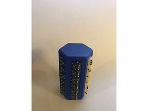 hexagonal magnetic d6 dice holder 12mm 36 dd dnd 3d print model - Mito3D